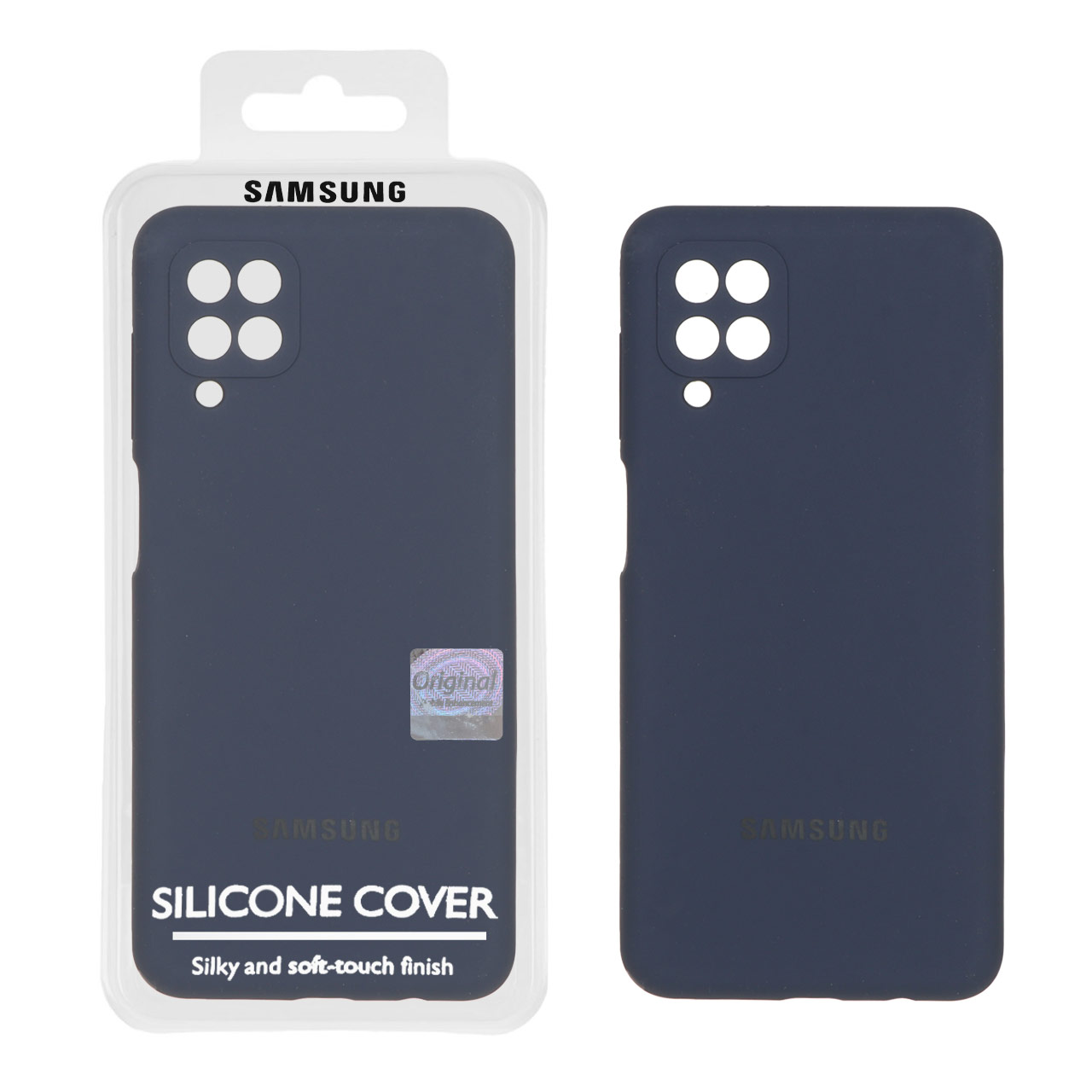 قاب سیلیکونی پاک کنی اورجینال Master Quality مدل Samsung Galaxy A12 / M12 / F12 - سرمه ای (پک دار)